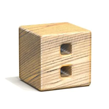 Solid wooden cube font Number 8 EIGHT 3D Illustrazione stock