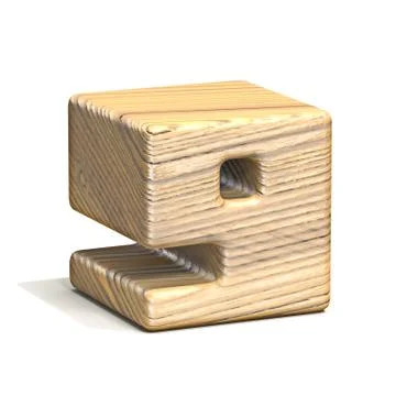 Solid wooden cube font Number 9 NINE 3D Illustrazione stock