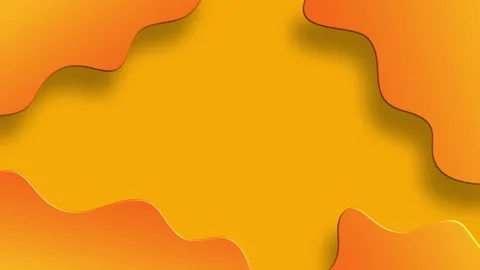 Solid yellow background with orange paper cut borders abstract layered Stock Footage 327944856