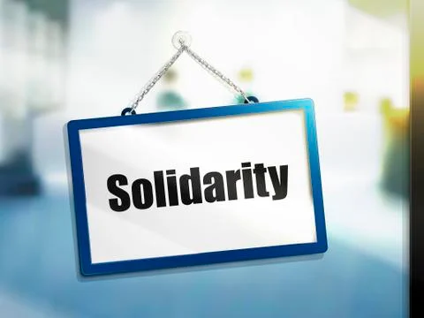 Solidarity text sign Stock Illustration