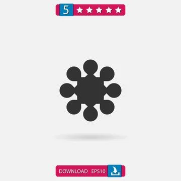 Solidarity vector icon Illustrazione stock