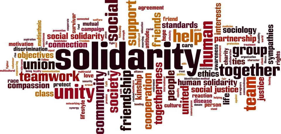 Solidarity word cloud Stock Illustration