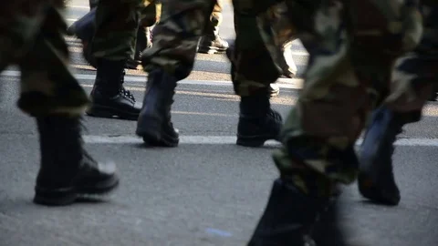 Soliders Boots Stockbeeldmateriaal 99399687