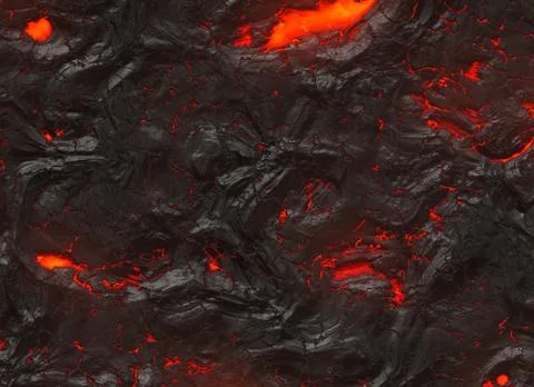 Solidified hot lava texture of eruption volcano Stock Illustration