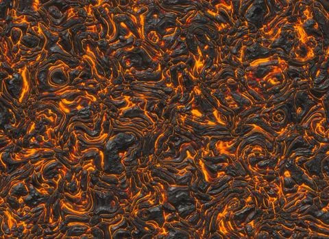 Solidified lava texture of eruption volcano Stock Illustration