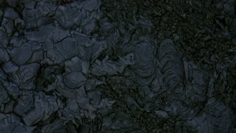 Solidified lava from volcano Eruption in Iceland Aerial 库存影片 153698103