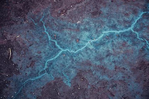 Solidified oil texture with crack in liquid form Stock Photos