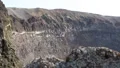 Solidified rocks of volcanic crater on Vesuvius summit in Naples Italy, sequence HD Footage