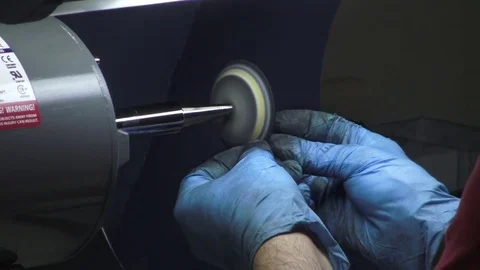 Solitaire Diamond Ring Being Polished Stock Footage 77301136