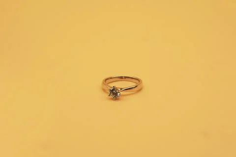 Solitaire Engagement Ring Stock Photos