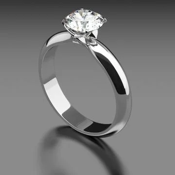 Solitaire ring Stock Illustration