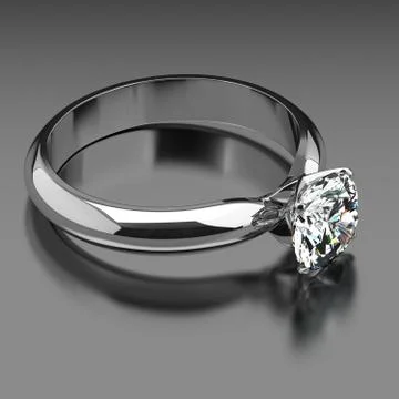 Solitaire ring Stock Illustration