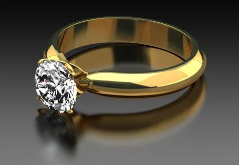 Solitaire ring Stock Illustration