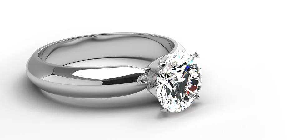Solitaire ring Stock Illustration