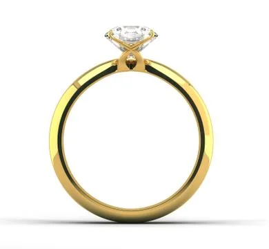 Solitaire ring Stock Illustration
