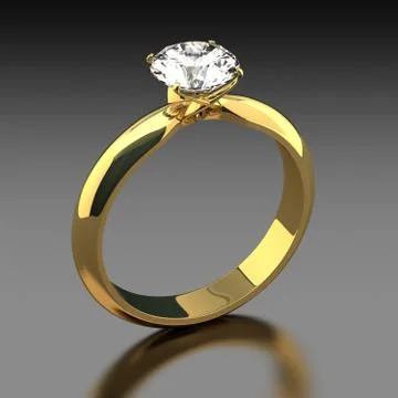 Solitaire ring Stock Illustration