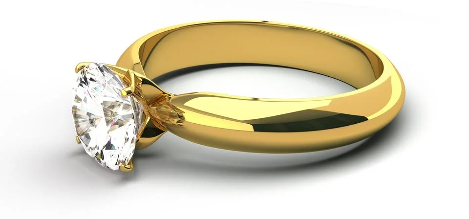 Solitaire ring Stock Illustration