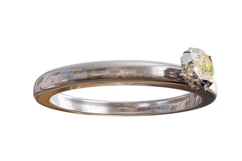 Solitaire ring isolated on white background Stock Illustration