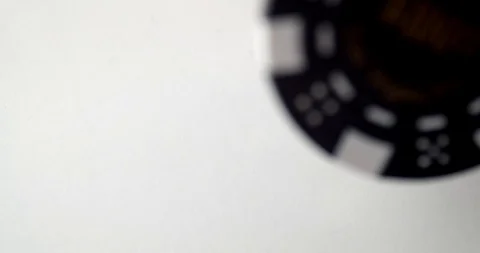 Solitary chip placed on white background Stock Footage 112332138
