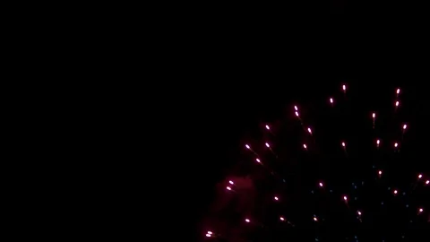 Solitary Firework Exploding in Slow Motion Stock Footage 92449693