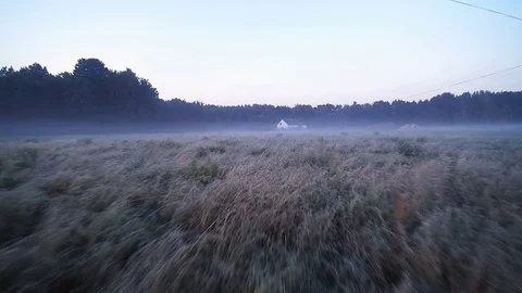 Solitary house in a mist Stock Footage 80677515