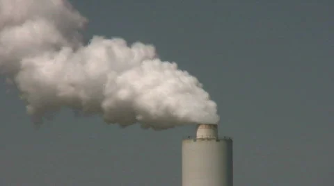 Solitary smoke stack Stock Footage 405508