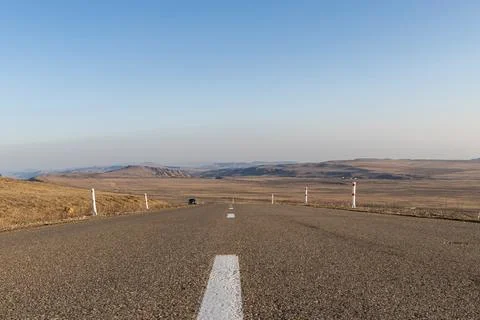 Solitude: A Desolate Road Through the Heart of Georgia Stock Photos