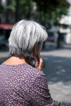 Solitude, elderly person Stock Photos