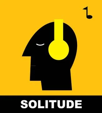 Solitude. me time. introvert Stock Illustration