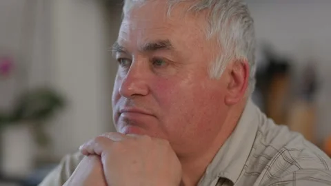 Solitude Reflections Aged Gentleman Contemplating His Lonely Life Stock Footage 267828539