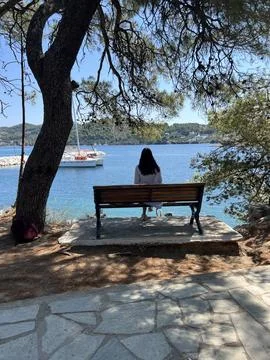 Solitude by the Sea Stock Photos