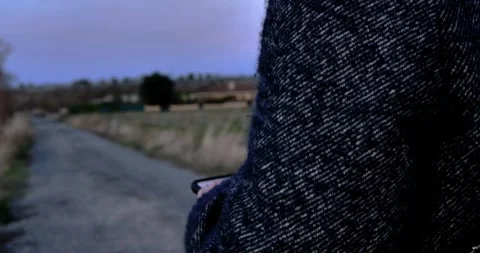 Solitude Stroll on Road Stock Footage 329681117