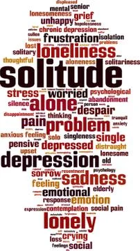 Solitude word cloud concept Stock Illustration