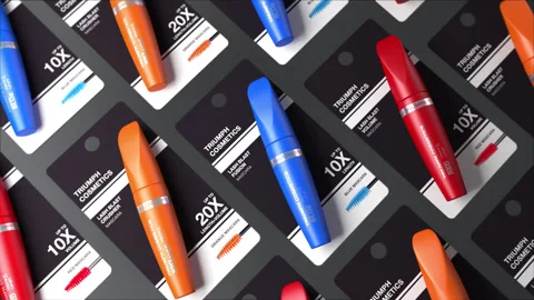 Сollection of mascara from an unknown abstract brand for women and stylists. Stock Footage 141707837