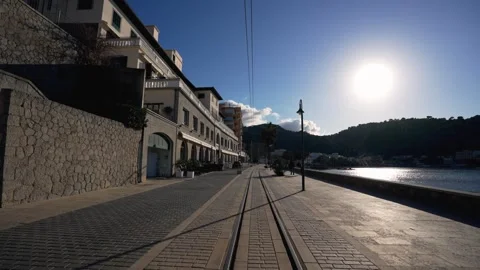 Soller, Spain - Mar 2022 : Peaceful atmoshpere in port de Soller Vídeos de archivo 248504331