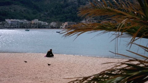 Soller, Spain - Mar 2022 : Peaceful atmoshpere in port de Soller Vídeos de archivo 248505180