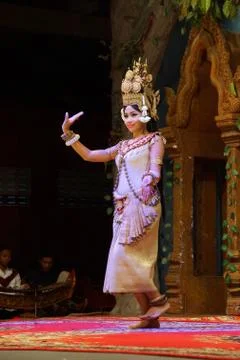 Solo Apsara dancer Stock Photos
