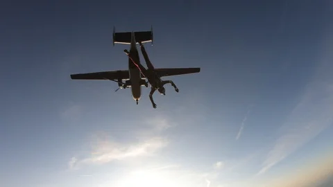 Solo skydiving Stock Footage 118803557