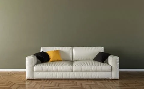 Solo sofa interior- 3d illustration Stock Illustration