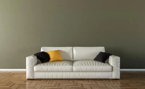 Solo sofa interior- 3d illustration Ilustración de archivo