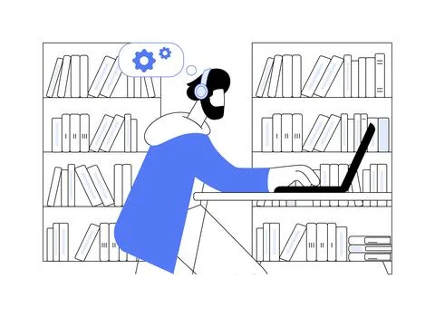 Solo study isolated cartoon vector illustrations. Stock Illustration