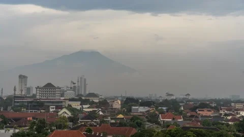 Solo Surakarta Central Java Indonesia City Cityscape Skyline Time Lapse Video stock 152420125