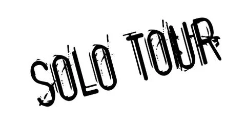 Solo Tour rubber stamp Stock Illustration