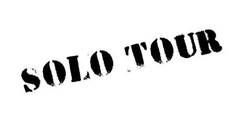 Solo Tour rubber stamp Stock Illustration