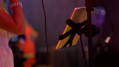 Soloist performing on stage Stock Footage 250625581