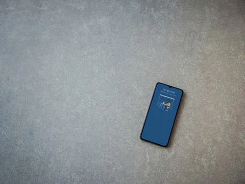 SoloLearn - Learning coding app launch screen with logo on the display of a b Stock Photos