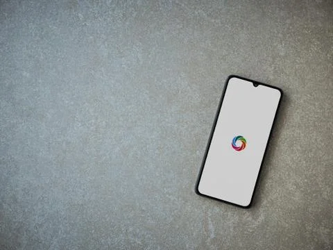 SoloLearn - Learning coding app launch screen with logo on the display of a b Stock Photos