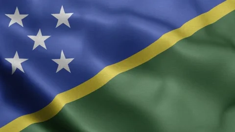 Soloman island waving flag texture realistic Stock Footage 143181475
