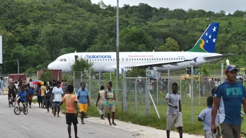 Solomon Airlines- Intenational Stock Video Pond5