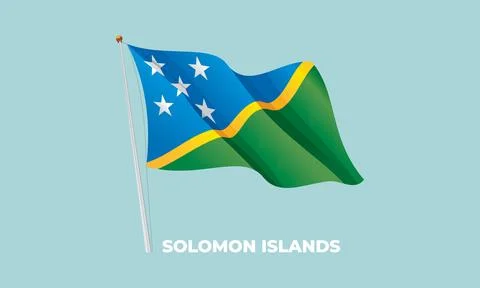 Solomon Island flag Stock Illustration